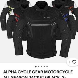 Alpha Men's Black Motorcycle Performance Jacket